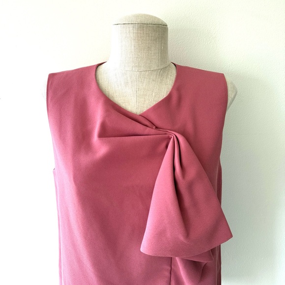 Ted Baker Kelliss Sculpted Bow Dusty Rose Sleeveless Blouse - Quiet Luxury - Picture 5 of 14